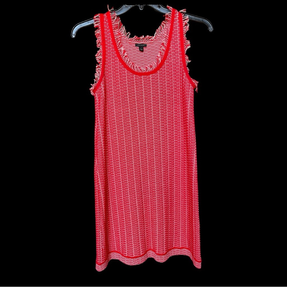 Ann Taylor Red Fringe Dress - Excellent Condition